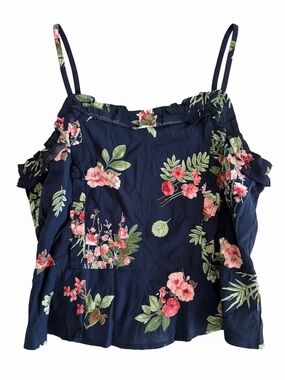 Ganji Navy Floral Cami Top